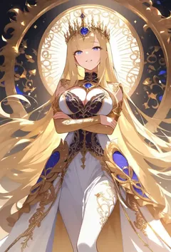 女神大人刻上淫纹，把女神按在地上爆肏，但没想到女神大人反客为主榨干对方，将对方榨精致死，然后女神大人渐渐堕落到只知道吃鸡巴甚至和自己的人民们开启淫趴